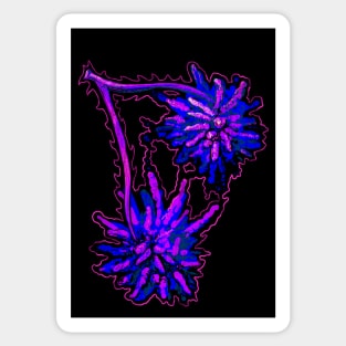 Surreal Spiky Black light Cherries Sticker